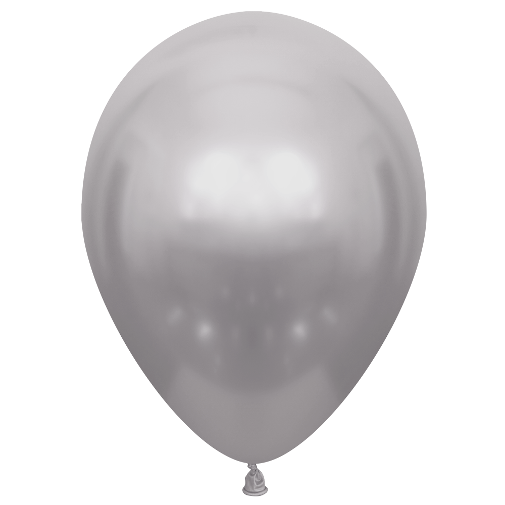 100 ballons argentés brillants de 30 cm