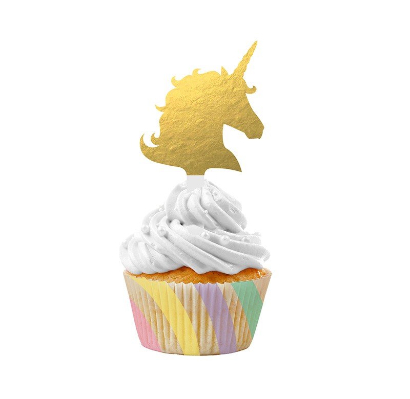 Kit da 12 cupcake unicorno scintillanti