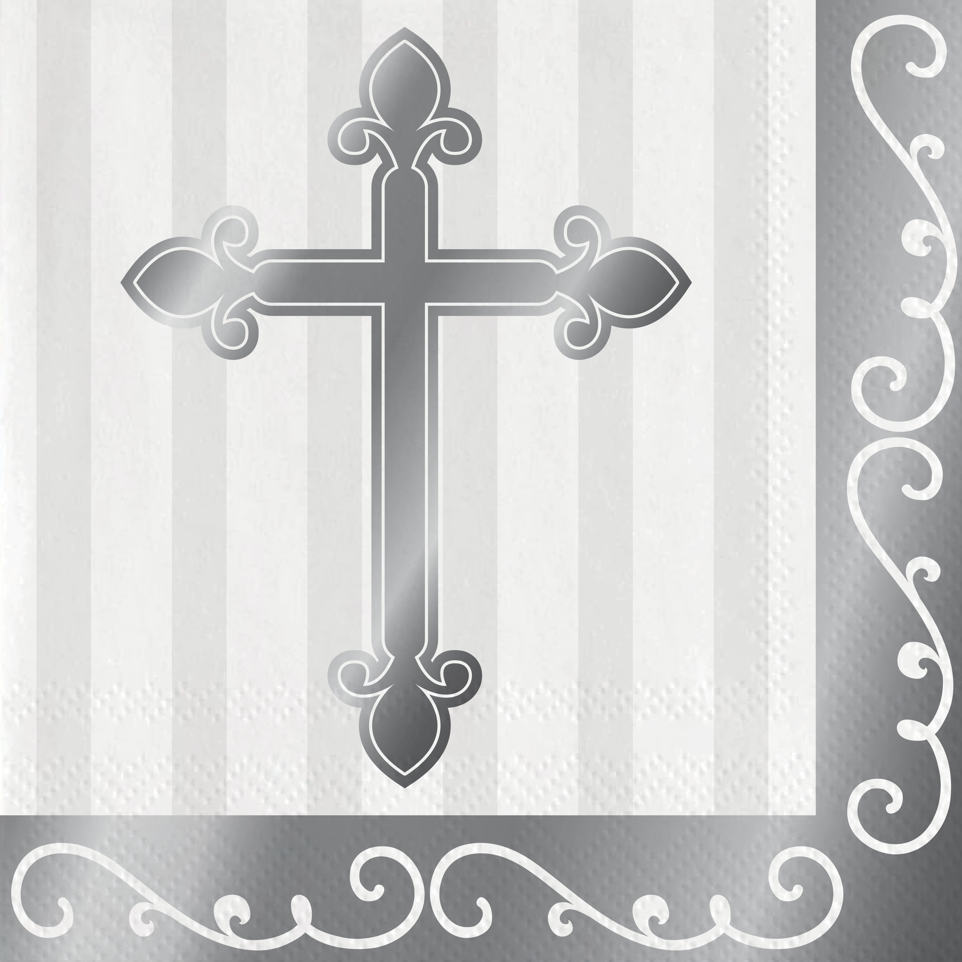 20 serviettes de table 33 cm Divinity Silver