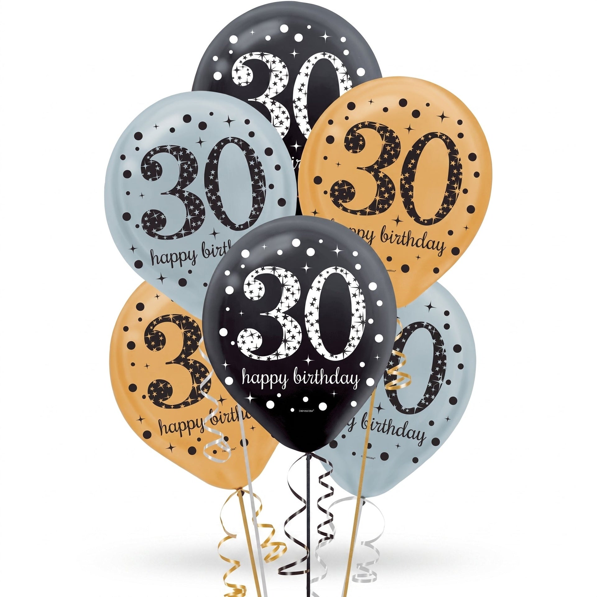 8 eleganti palloncini in lattice per il 30° compleanno