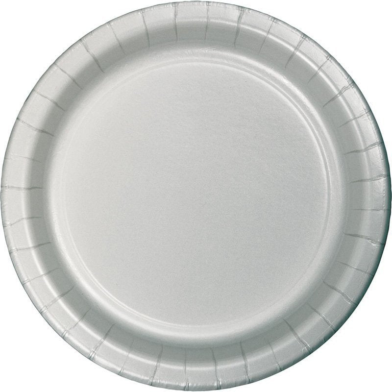 8 ASSIETTES 18 CM ARGENT BRILLANT