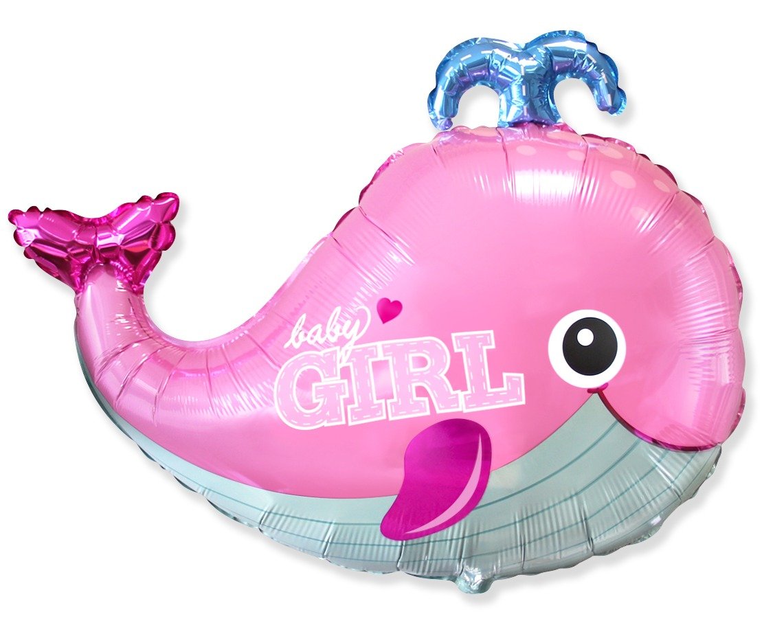 Palloncino a forma di balena per bambina 86 x 66 cm