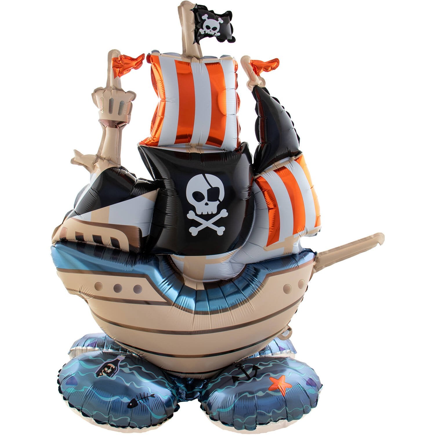 Ballon bateau pirate avec socle 70 x 81 cm