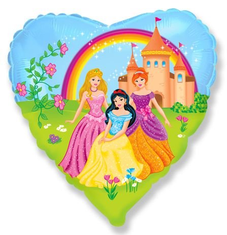 Ballon cœur de princesse 45 cm