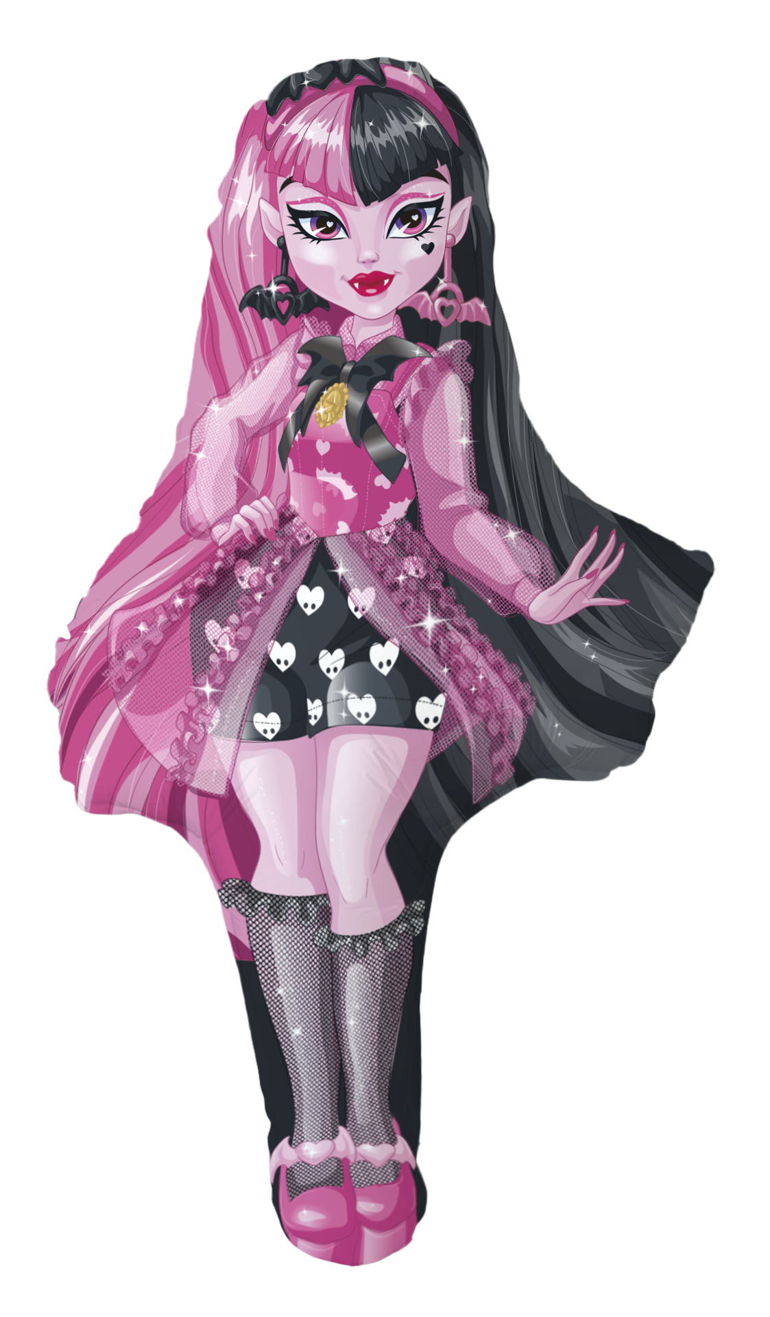 Ballon en forme de Draculaura de Monster High, 67 x 39 cm