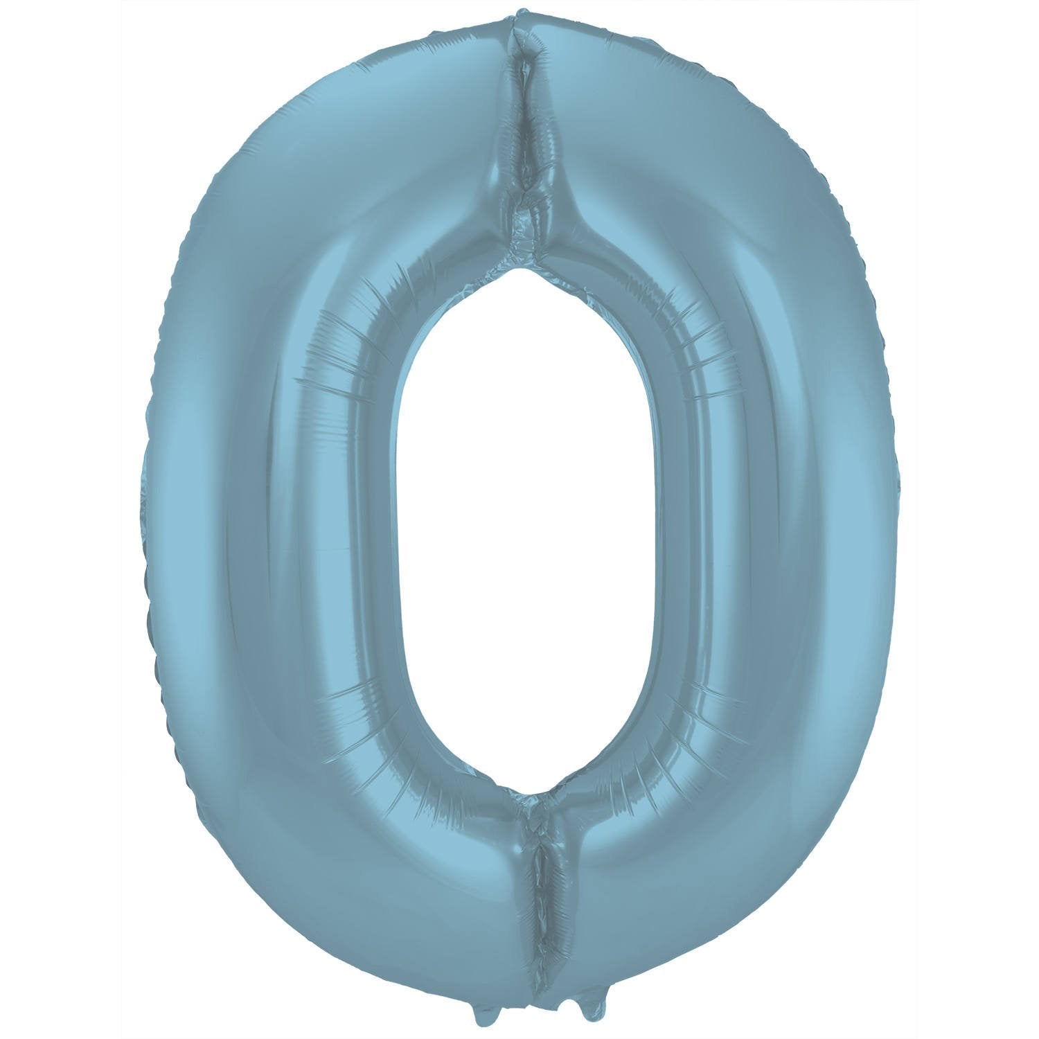 Palloncino numero 0 86 cm azzurro pastello