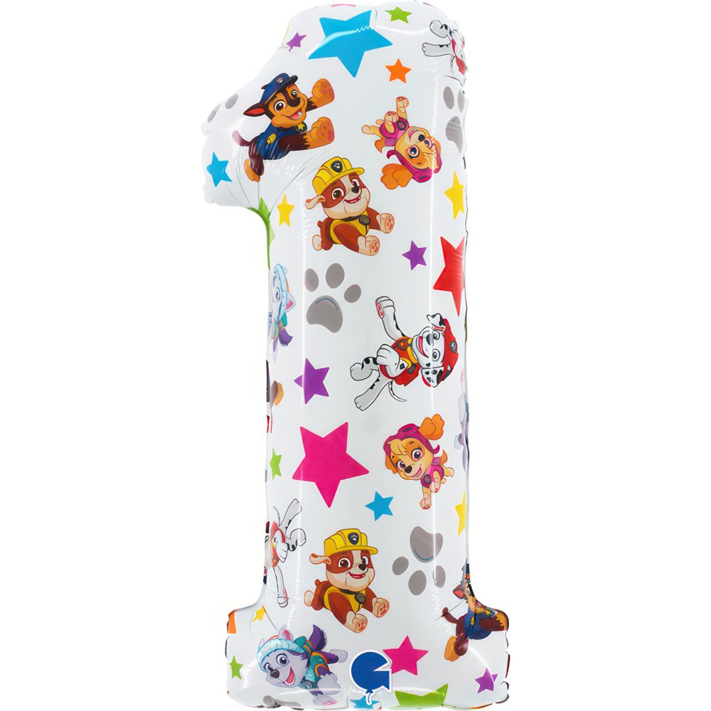 Palloncino numero 1 Paw Patrol 33 x 71 cm