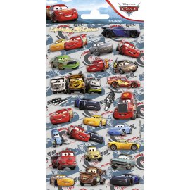 Autocollants 102 x 200 mm Voitures à paillettes Disney