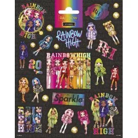 Grands autocollants arc-en-ciel Monster High 156 x 200 mm