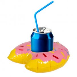 Porte-gobelet gonflable flottant en forme de donut 5 x 17 cm
