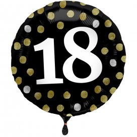 All / Vajillas y Temáticas / Milestone - Edades / Elegant 18 Cumpleaños Black