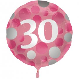 All / Vajillas y Temáticas / Milestone - Edades / Elegant 30 Cumpleaños Pink