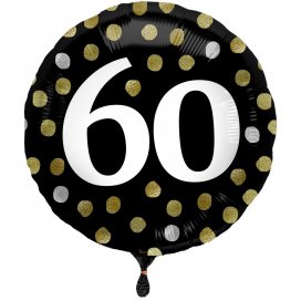 All / Vajillas y Temáticas / Milestone - Edades / Elegant 60 Cumpleaños Black