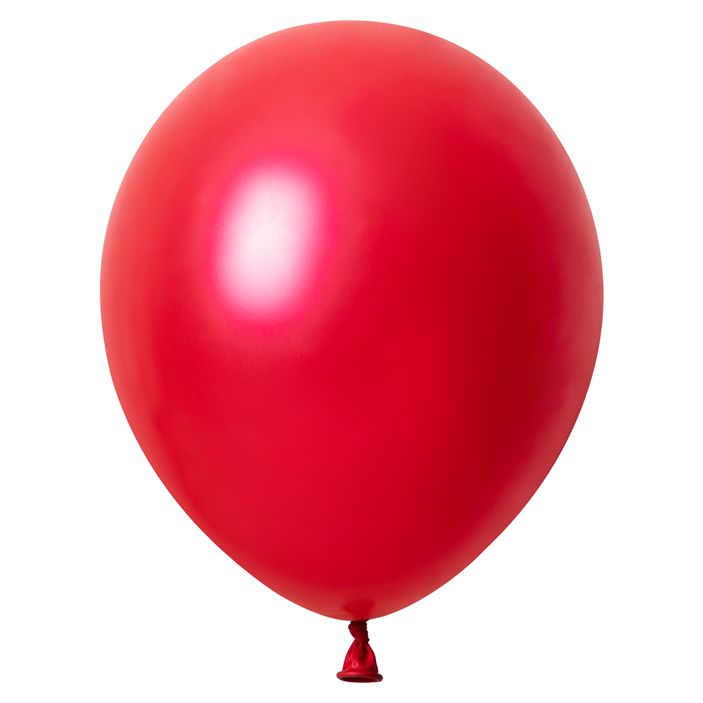 10 Globos Rojo Cereza Metallic 30 cm