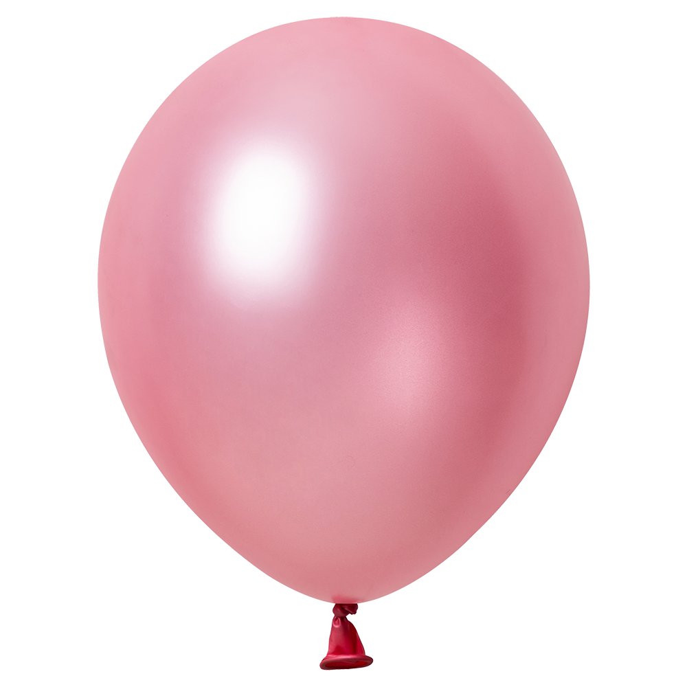 10 palloncini rosa metallizzato da 30 cm