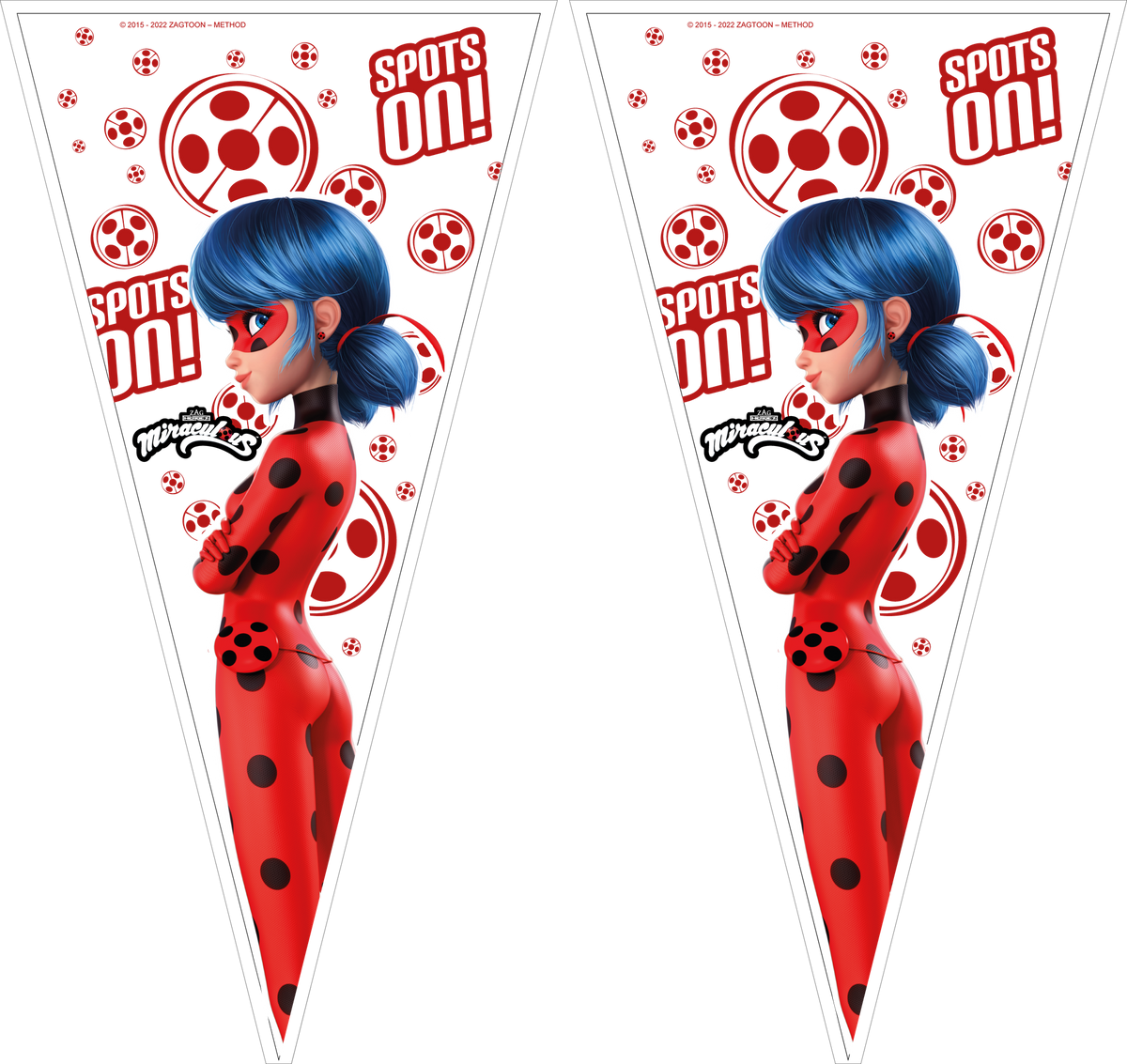 100 Ladybug Cone Bags 20 X 40