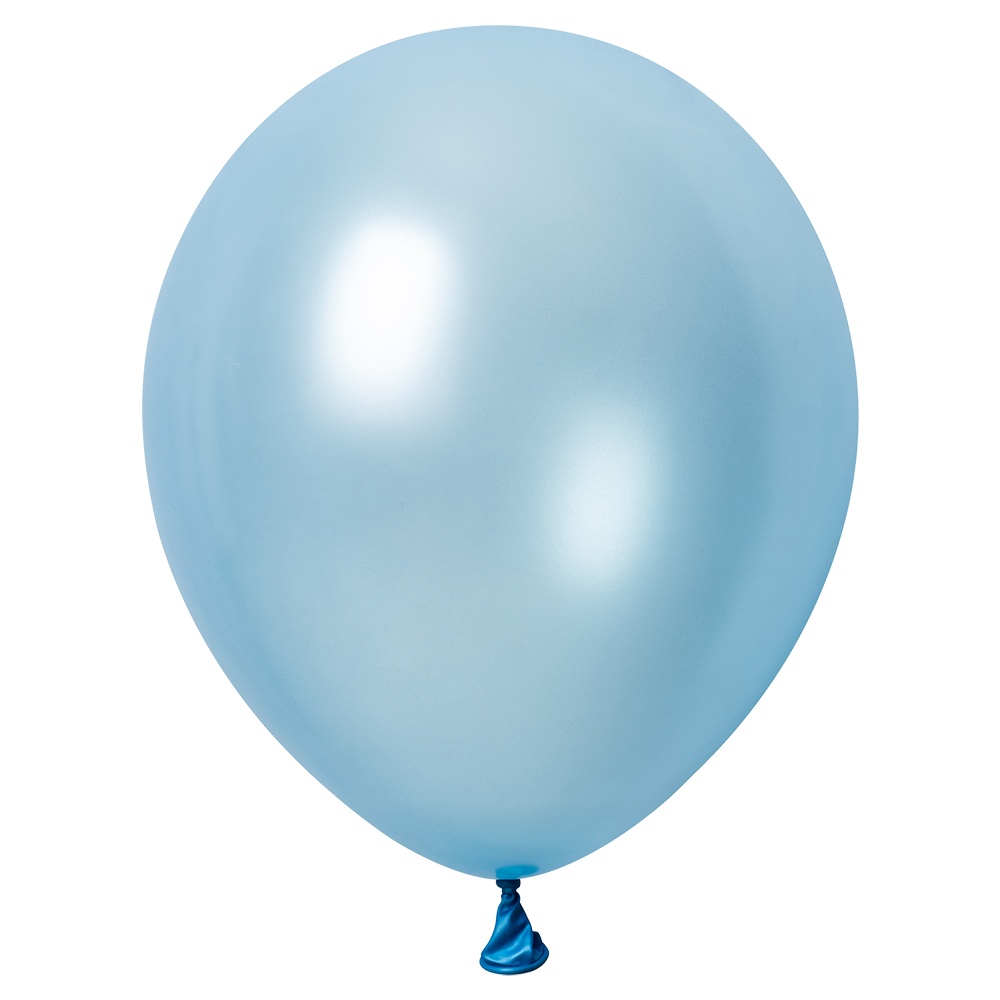 100 palloncini metallizzati azzurri da 30 cm