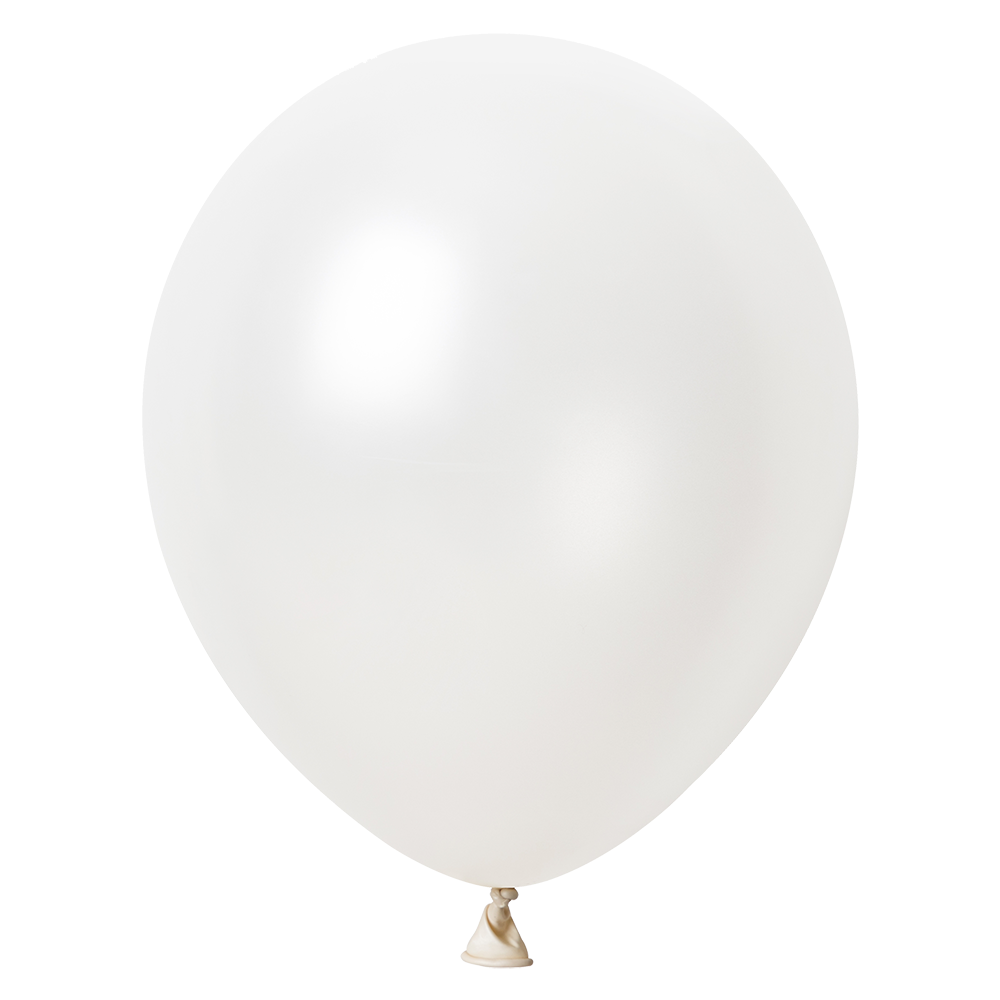 100 Globos Blanco Metallic 30 cm