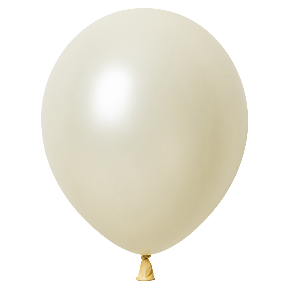 100 Globos Marfil Metallic 30 cm