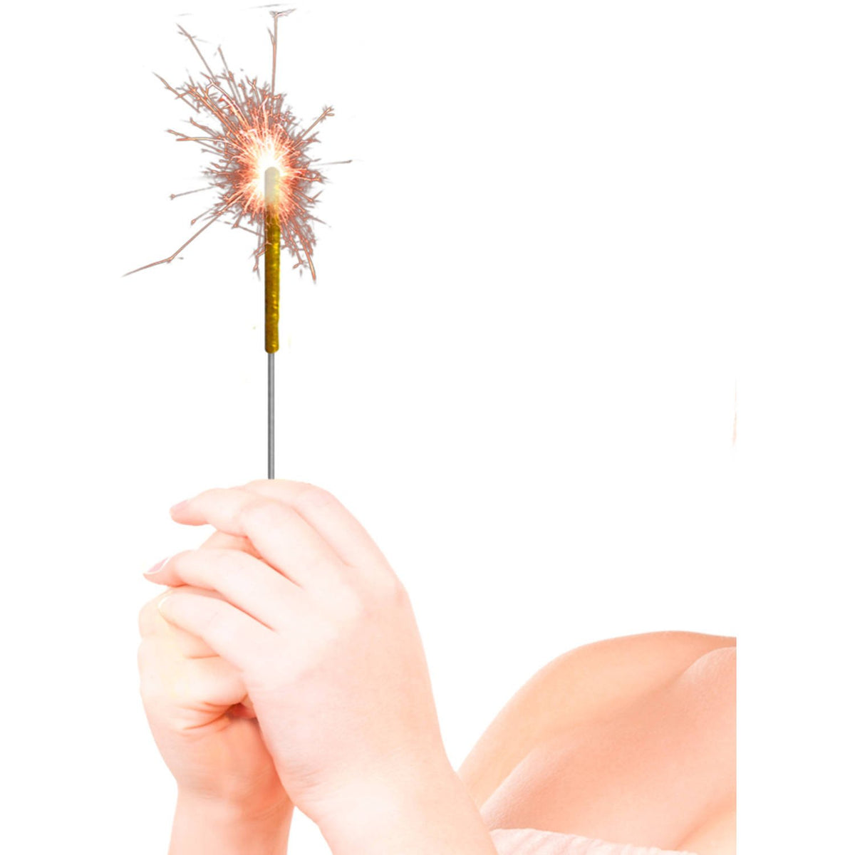 12 Straight Gold Sparklers
