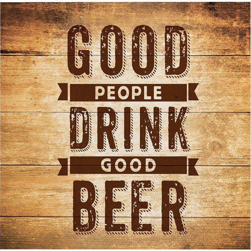 16 TOVAGLIOLI 25 CM CITAZIONE BIRRA CIN CIN & BIRRE