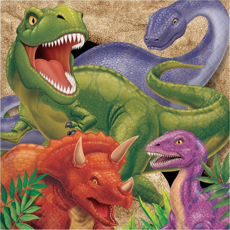 16 TOVAGLIOLI 33 CM JURASSIC DINO
