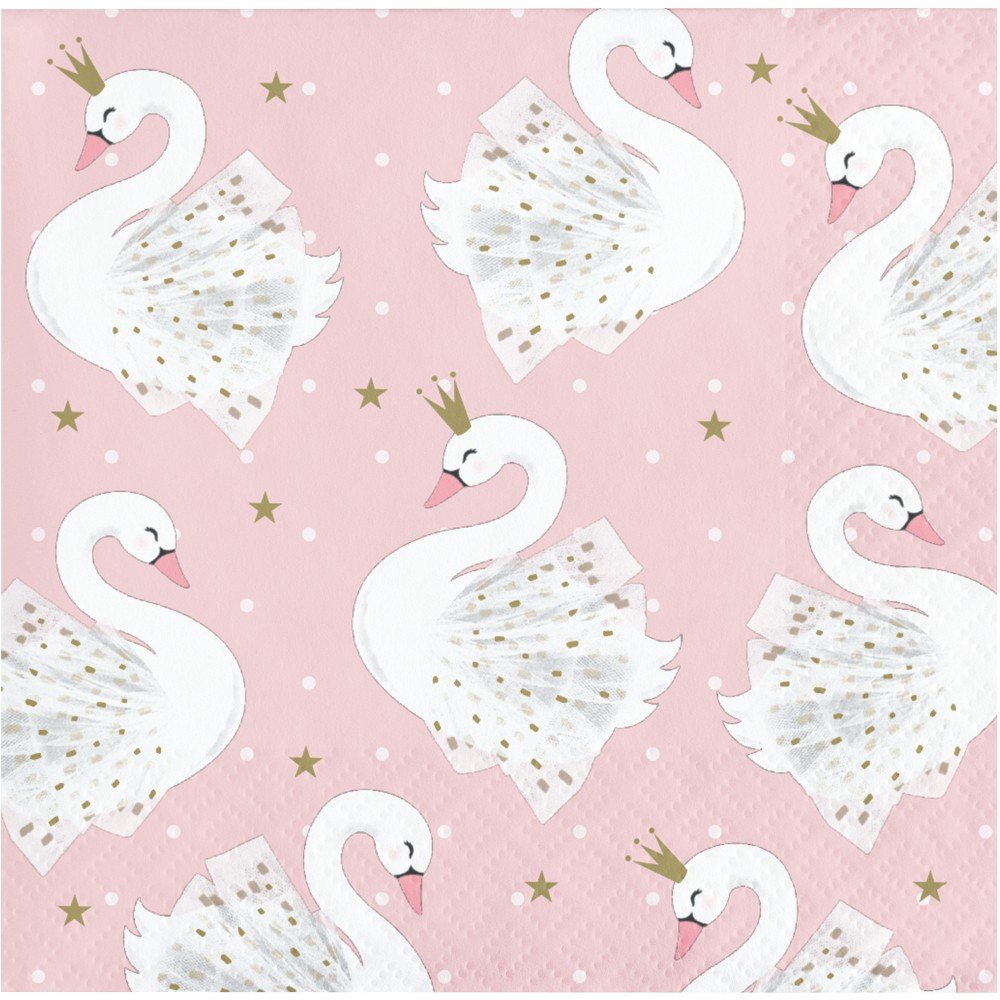 16 Tovaglioli 25 cm STYLISH SWAN PARTY