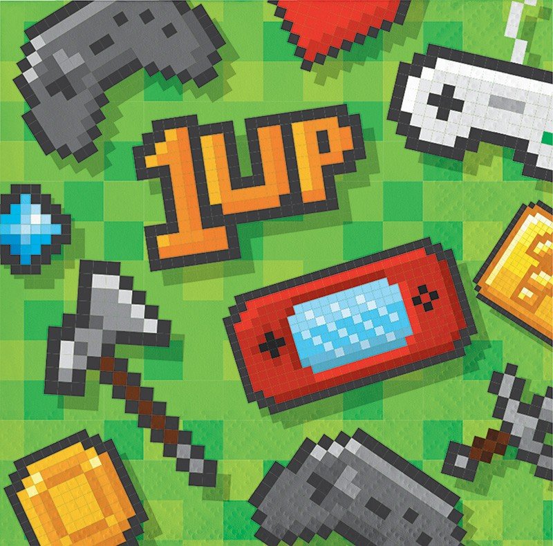 16 Servilletas Gaming Party 25 cm