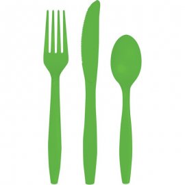 18 CUBIERTOS PLASTICO PREMIUM FRESH LIME