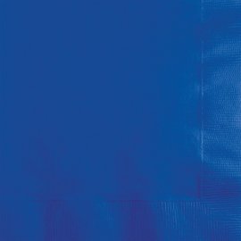 20 serviettes de table 25 cm cobalt