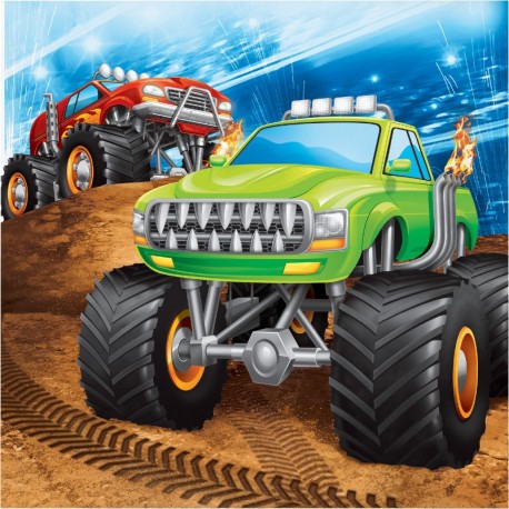 20 SERVILLETAS 33 CM MONSTER TRUCK
