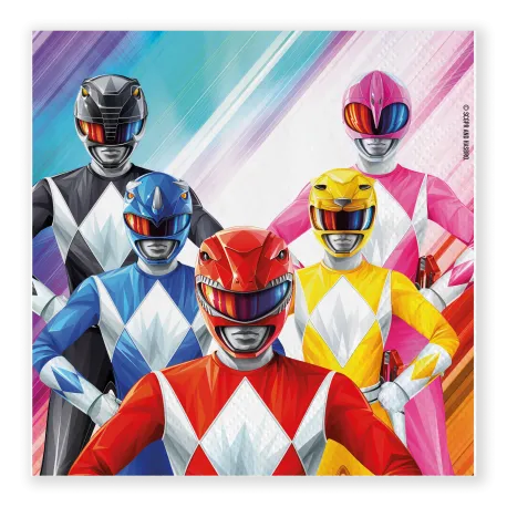 20 Tovaglioli 33 Cm Power Rangers