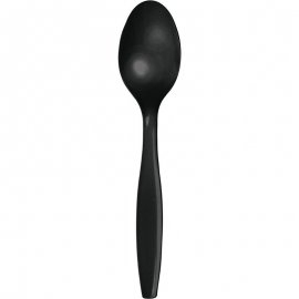 24 CUCCHIAI IN PLASTICA PREMIUM VELLUTO NERO