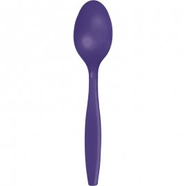 24 CUCCHIAI DI PLASTICA VIOLA PREMIUM
