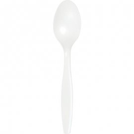 24 CUCHARAS PLASTICO PREMIUM WHITE