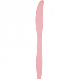 24 CUCHILLOS PLASTICO PREMIUM CLASSIC PINK