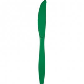 24 COLTELLI IN PLASTICA PREMIUM VERDE SMERALDO