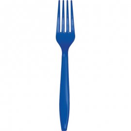 24 FORCHETTE IN PLASTICA COBALTO PREMIUM