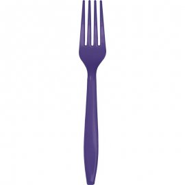 24 TENEDORES PLASTICO PREMIUM PURPLE
