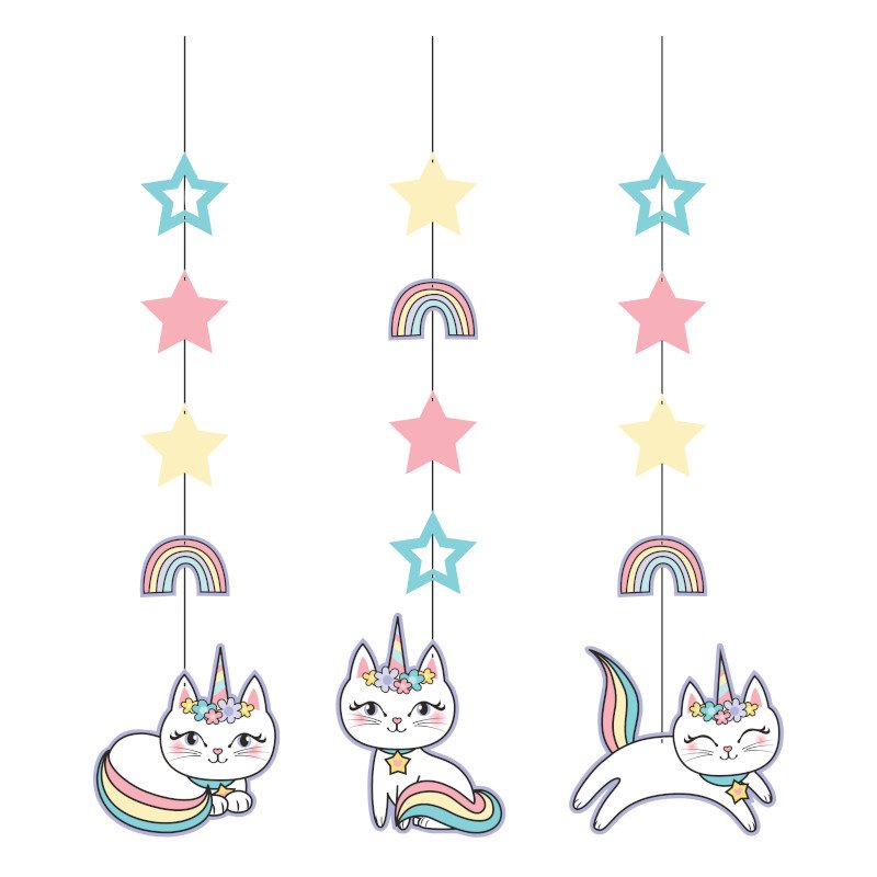 3 ciondoli SASSY CATICORN