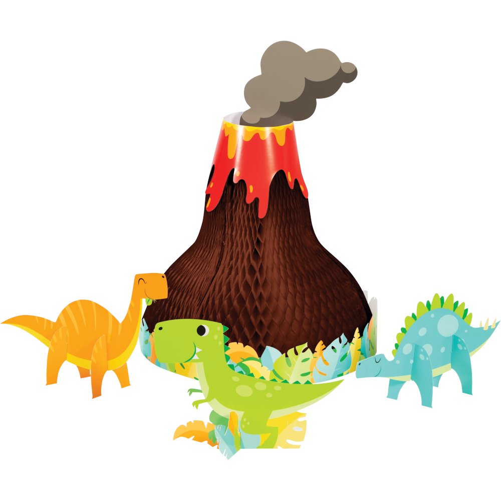 4 3D CENTERPIECE BOY DINO PARTY