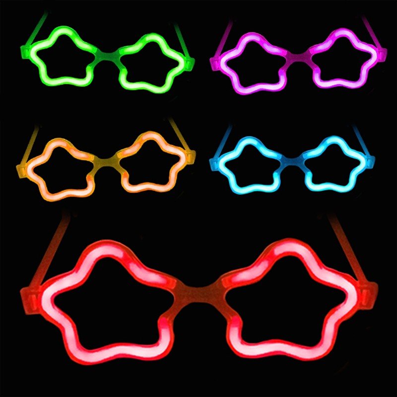 50 connettori per occhiali luminosi a forma di stella