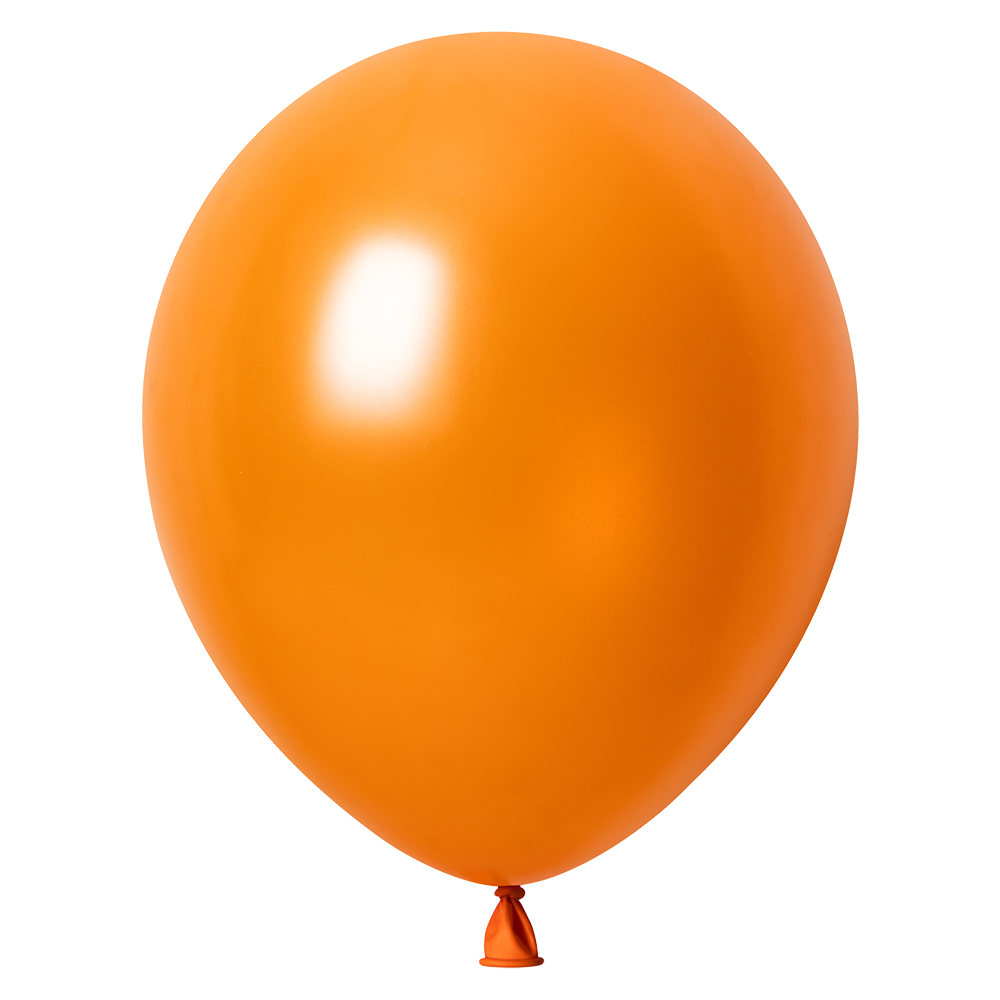 50 Globos Naranja Metallic 30 cm