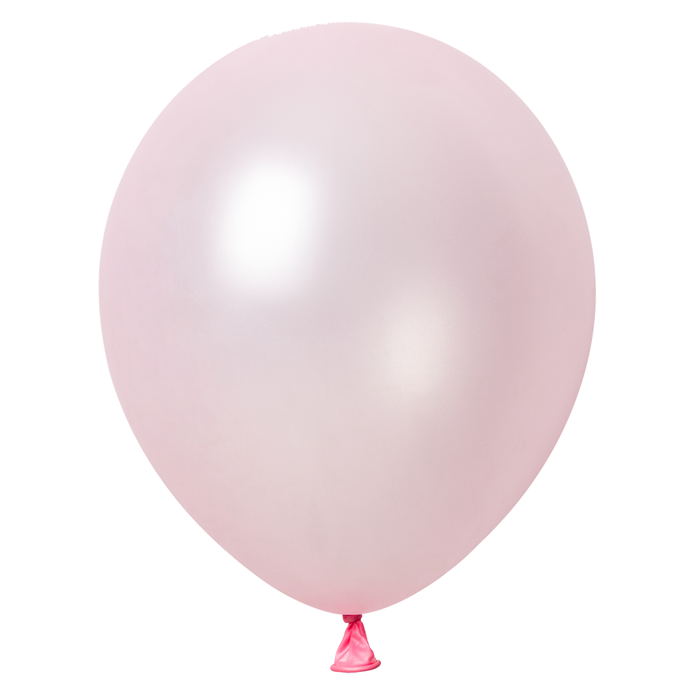50 palloncini rosa chiaro metallizzati da 30 cm