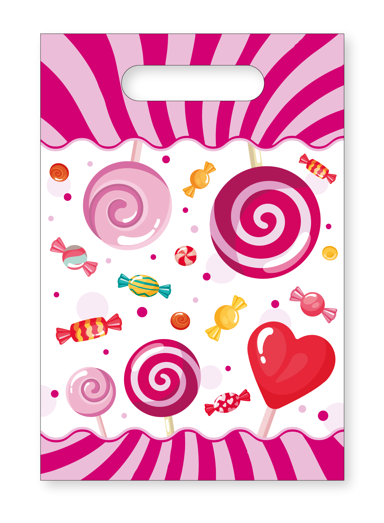 6 BOLSAS 23 x 16 CANDY PARTY