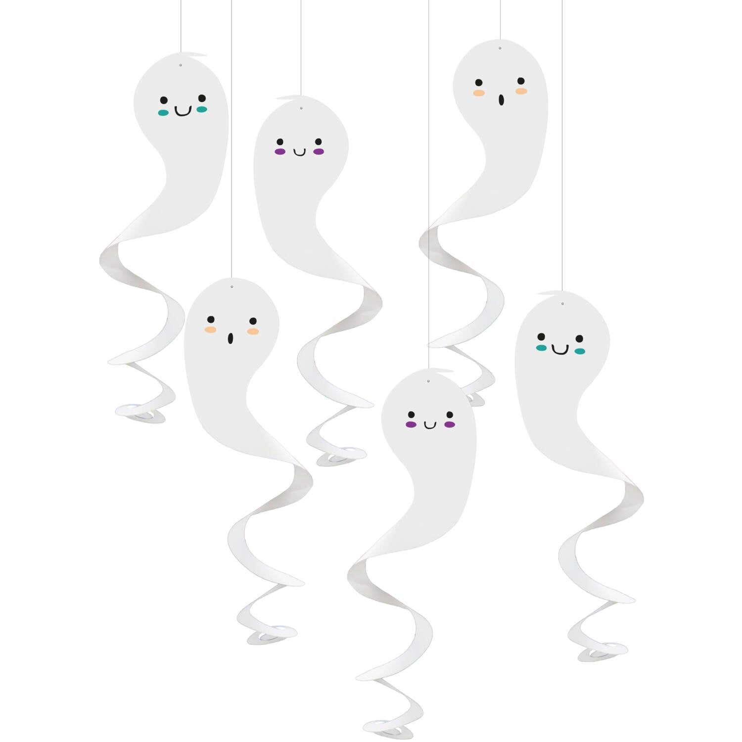 6 Colgantes Fantasmas 70 cm