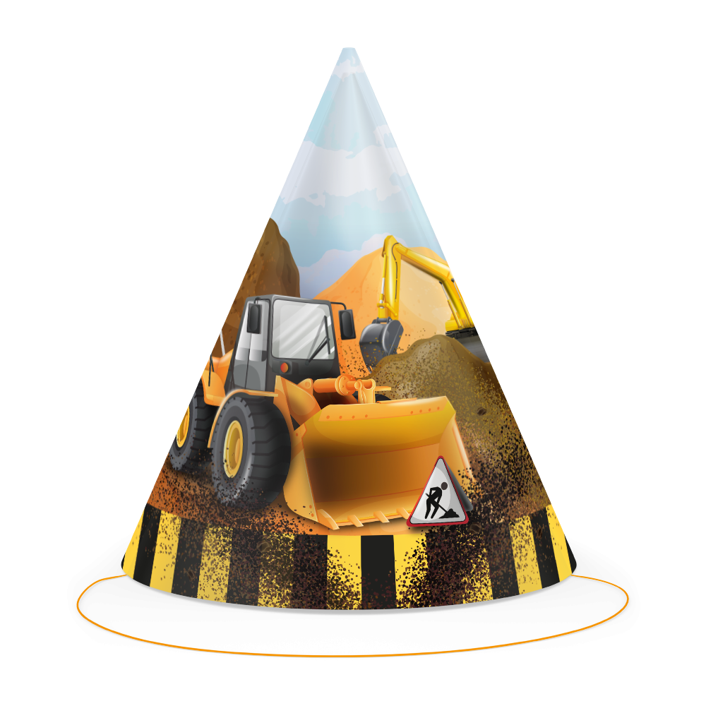 6 Gorros BIG DIG CONSTRUCCION