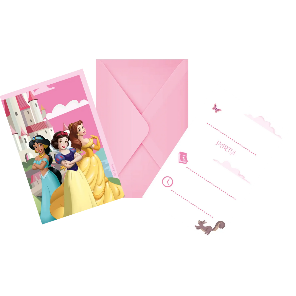 6 INVITI PER LE PRINCIPESSE DEL MONDO DISNEY