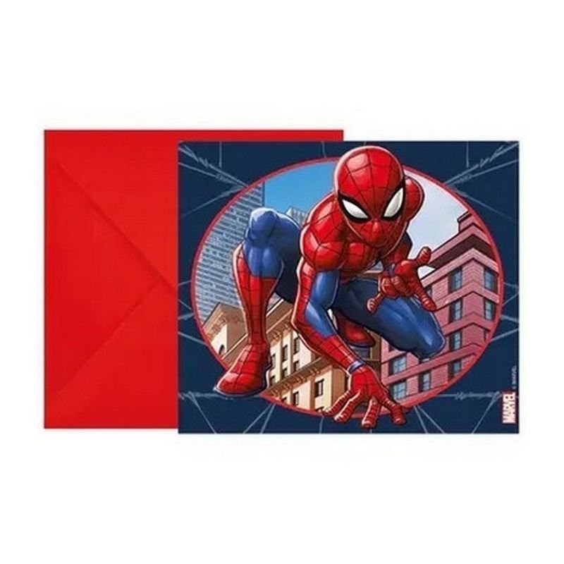 6 INVITI SPIDERMAN