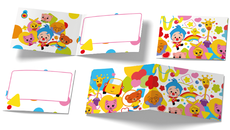 6 inviti Plimplim Clown 240 x 80 mm